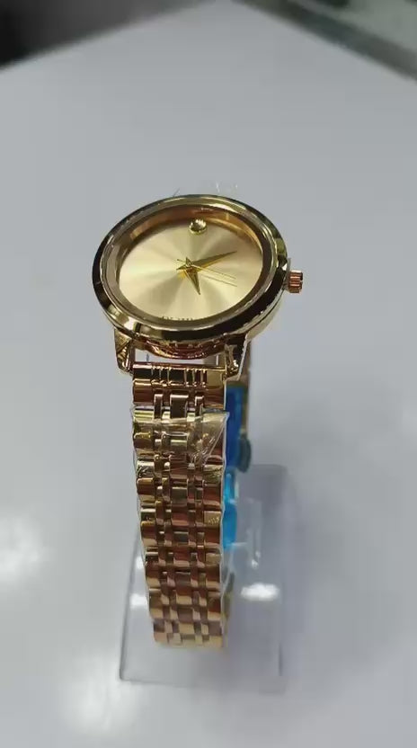 Oliya Minimalist Gold Quartz Watch for Women
