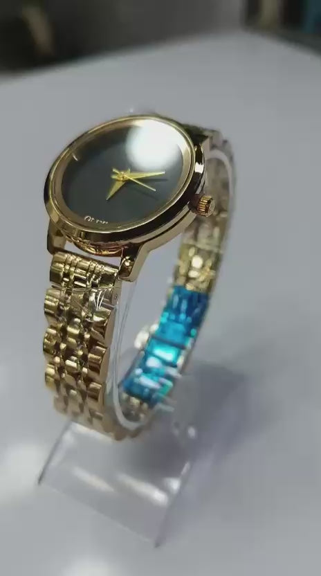 Oliya Minimalist Gold Quartz Watch for Women